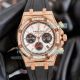 Copy Audemars Piguet Royal Oak Rose Gold Diamond Watch Black Chronograph Dial 42MM (2)_th.jpg